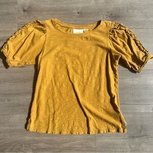 Maeve by Anthropologie short sleeve with ruffle detail top - size XS